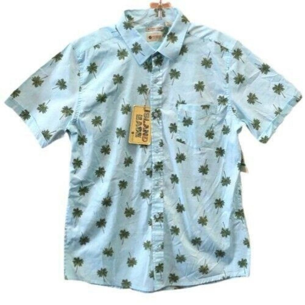 Haggar Clothing Island Ease Tropical stretch butto